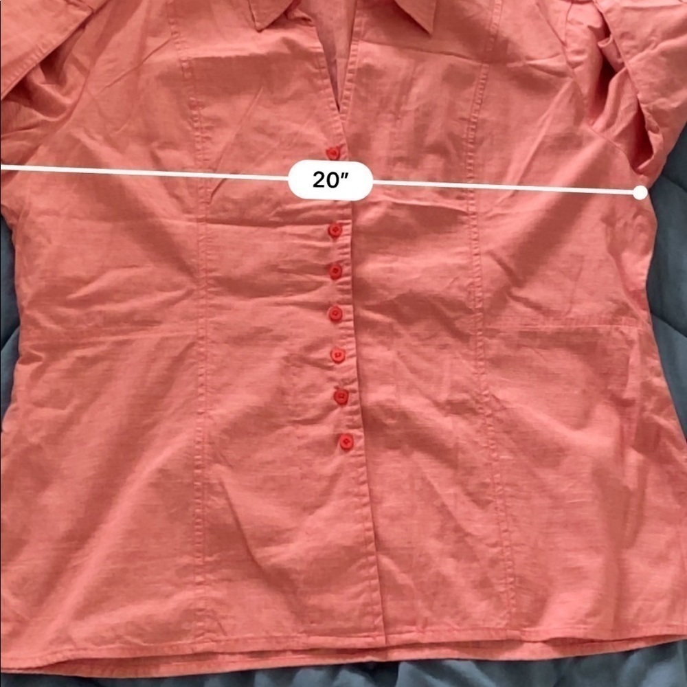 Harve Bernard Red Button Down Collared Shirt Xl - image 8